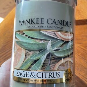 New Yankee Candle Sage & Citrus 22 oz Jar.